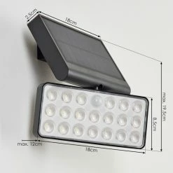 Hofstein Estampes Solarwandleuchte LED Anthrazit, 1-flammig, Bewegungsmelder -Günstiges Solarleuchten Geschäft estampes solarwandleuchte h3651384 3