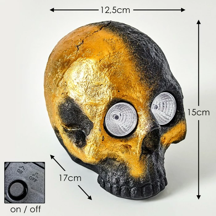 Hofstein Fermo Solarleuchte LED Schwarz, Gold, 2-flammig 4 Hofstein Fermo Solarleuchte LED Schwarz, Gold, 2-flammig – Bild 2