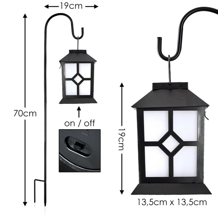 Hofstein Folgarida Solarleuchte LED Schwarz, 64-flammig 4 Hofstein Folgarida Solarleuchte LED Schwarz, 64-flammig – Bild 2