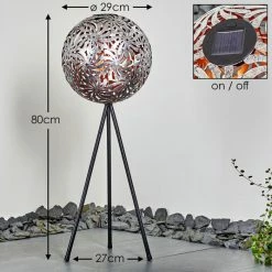 Hofstein Gilbert Solarleuchte LED Schwarz, 1-flammig -Günstiges Solarleuchten Geschäft gilbert solarleuchte h3326466 1