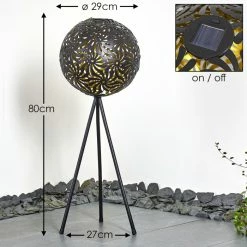Hofstein Gilbert Solarleuchte LED Schwarz, 1-flammig -Günstiges Solarleuchten Geschäft gilbert solarleuchte h3326480 1