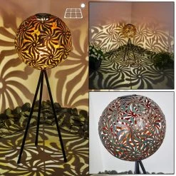 Hofstein Gilbert Solarleuchte LED Gr&uuml;n Antik, 1-flammig