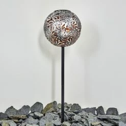 Hofstein Gilbert Solarleuchte LED Silber, 1-flammig -Günstiges Solarleuchten Geschäft gilbert solarleuchte h3331385 12