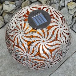 Hofstein Gilbert Solarleuchte LED Gold, Altsilber, 1-flammig -Günstiges Solarleuchten Geschäft gilbert solarleuchte h3331446 10