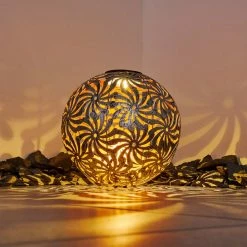 Hofstein Gilbert Solarleuchte LED Gold, Altsilber, 1-flammig -Günstiges Solarleuchten Geschäft gilbert solarleuchte h3331446 3