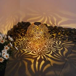 Hofstein Gilbert Solarleuchte LED Gold, Altsilber, 1-flammig -Günstiges Solarleuchten Geschäft gilbert solarleuchte h3331446 7