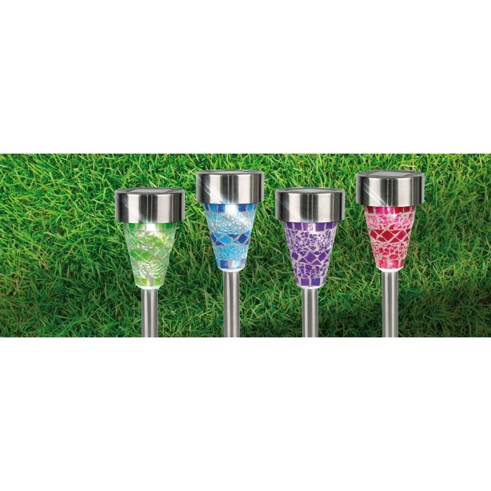 Globo 12er Set Solarleuchte LED Nickel-Matt, 1-flammig 3 Globo 12er Set Solarleuchte LED Nickel-Matt, 1-flammig