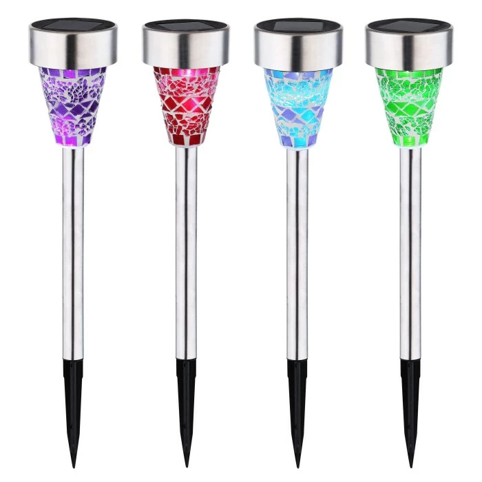 Globo 12er Set Solarleuchte LED Nickel-Matt, 1-flammig 4 Globo 12er Set Solarleuchte LED Nickel-Matt, 1-flammig – Bild 2