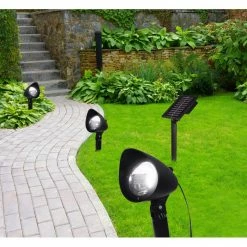 Globo 3er Set Solarleuchte LED Schwarz, 3-flammig
