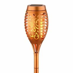 Globo 3er Set Solarleuchte LED Kupferfarben, 12-flammig -Günstiges Solarleuchten Geschäft globo 3er set solarleuchte 33536 3k 3