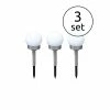 Globo 3er Set Solarleuchte LED Silber, 1-flammig -Günstiges Solarleuchten Geschäft globo 3er set solarleuchte 33770 3 0