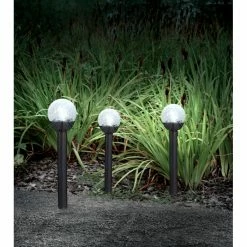 Globo 3er Set Solarleuchte LED Schwarz, 1-flammig