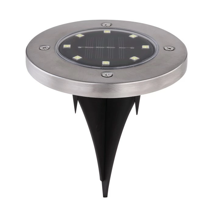 Globo 4er Set Solarleuchte LED Edelstahl, 8-flammig 6 Globo 4er Set Solarleuchte LED Edelstahl, 8-flammig – Bild 4