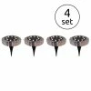 Globo 4er Set Solarleuchte LED Grau, 8-flammig -Günstiges Solarleuchten Geschäft globo 4er set solarleuchte 33414s 4 0