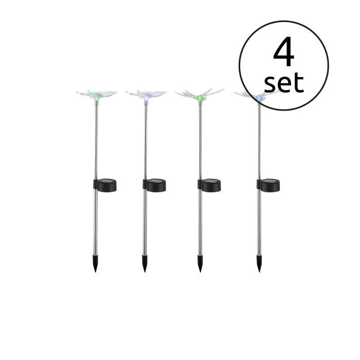 Globo 4er Set Solarleuchte LED Edelstahl, 1-flammig 3 Globo 4er Set Solarleuchte LED Edelstahl, 1-flammig