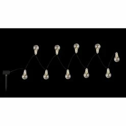 Globo BAND Solarleuchte Lichterkette LED Grau, Silber, 10-flammig -Günstiges Solarleuchten Geschäft globo band solarleuchte lichterkette 33708 10 2