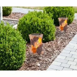 Globo BAUM Solarleuchte LED Wei&szlig;, Holzoptik, 1-flammig -Günstiges Solarleuchten Geschäft globo baum solarleuchte 36515 2