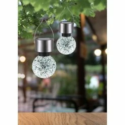 Globo HANDL12er Set Solarleuchte LED Edelstahl, 1-flammig -Günstiges Solarleuchten Geschäft globo handl12er set solarleuchte 33056 do2 2