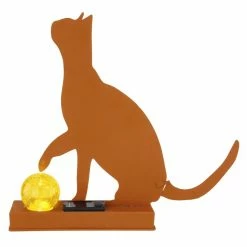 Globo KATZE Solarleuchte LED Rostfarben, 1-flammig -Günstiges Solarleuchten Geschäft globo katze solarleuchte 33896 do1 3