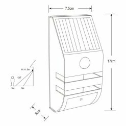 Globo LOGAN Solarleuchte LED Schwarz, 2-flammig, Bewegungsmelder -Günstiges Solarleuchten Geschäft globo logan solarleuchte 334812 10