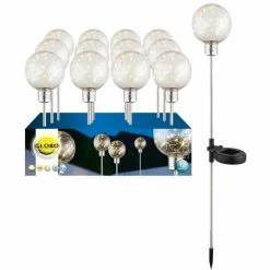 Globo MIMO 12er Set Solarleuchte LED Klar, 20-flammig