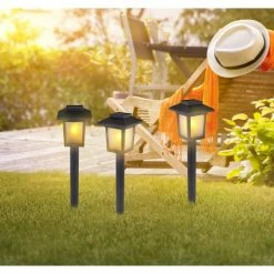 Globo SOLAR 3er Set Solarleuchte LED Schwarz, 10-flammig -Günstiges Solarleuchten Geschäft globo solar 3er set solarleuchte 33577 3 1