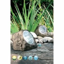 Globo SOLAR 3er Set Steinleuchten LED Grau, 3-flammig -Günstiges Solarleuchten Geschäft globo solar 3er set steinleuchten 3302 3 3