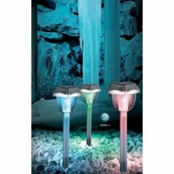 Globo SOLAR AL Solarleuchtenset 3tlg. LED Edelstahl, 1-flammig -Günstiges Solarleuchten Geschäft globo solar al solarleuchtenset 3tlg 33080 3 1