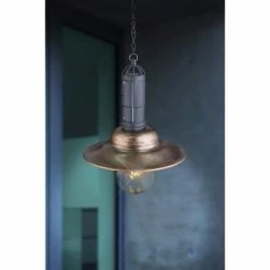 Globo Solar Aussenh&auml;ngeleuchte LED Kupferfarben, 1-flammig