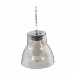 Globo Solar Aussenhängeleuchte LED Rostfarben, 5-flammig