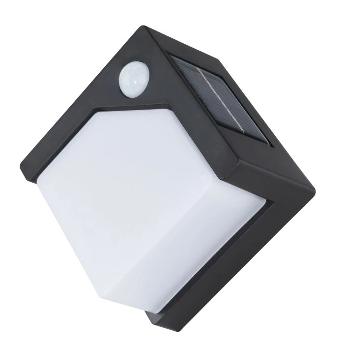 Globo Solar Außenwandleuchte LED Schwarz, 8-flammig, Bewegungsmelder 5 Globo Solar Außenwandleuchte LED Schwarz, 8-flammig, Bewegungsmelder – Bild 3