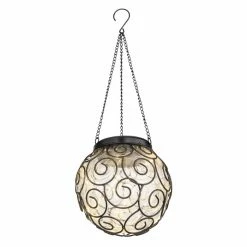 Globo Solar-H&auml;ngeleuchte LED Schwarz, 15-flammig