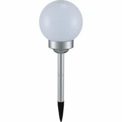 Globo Solar-Kugelleuchte LED Silber, 2-flammig