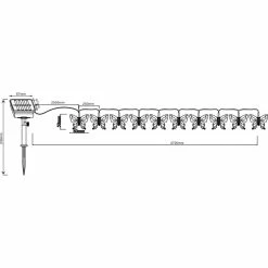 Globo Solar-Lichterkette LED Schwarz, 10-flammig, Farbwechsler -Günstiges Solarleuchten Geschäft globo solar lichterkette 33706 10 10
