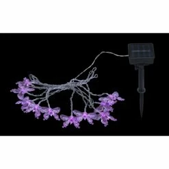 Globo Solar-Lichterkette LED Schwarz, 10-flammig, Farbwechsler -Günstiges Solarleuchten Geschäft globo solar lichterkette 33706 10 11