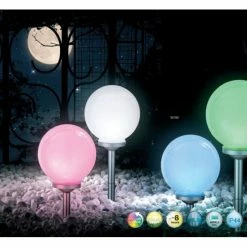 Globo SOLAR Solarleuchte LED Silber, 4-flammig