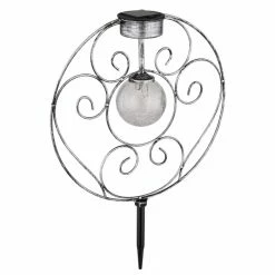 Globo Solar-Stehleuchte LED Altsilber, 1-flammig 6 Globo Solar-Stehleuchte LED Altsilber, 1-flammig -Günstiges Solarleuchten Geschäft globo solar stehleuchte 36616 1