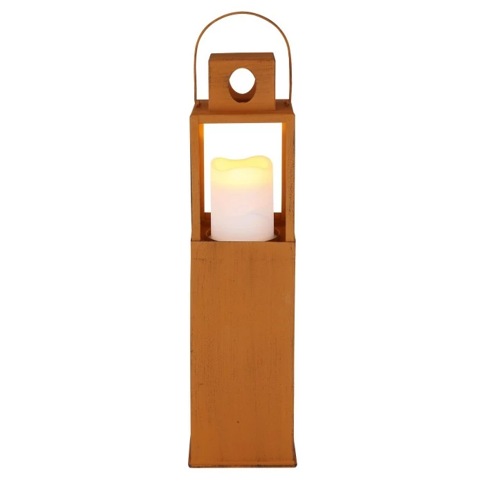 Globo Solar-Stehleuchte LED Rostfarben, 1-flammig 5 Globo Solar-Stehleuchte LED Rostfarben, 1-flammig – Bild 3