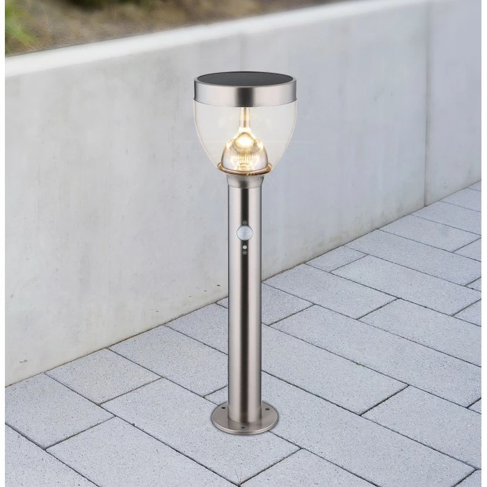 Globo Solar-Wegeleuchte LED Edelstahl, 20-flammig, Bewegungsmelder 5 Globo Solar-Wegeleuchte LED Edelstahl, 20-flammig, Bewegungsmelder – Bild 3