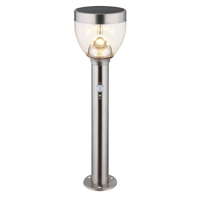 Globo Solar-Wegeleuchte LED Edelstahl, 20-flammig, Bewegungsmelder 6 Globo Solar-Wegeleuchte LED Edelstahl, 20-flammig, Bewegungsmelder – Bild 4