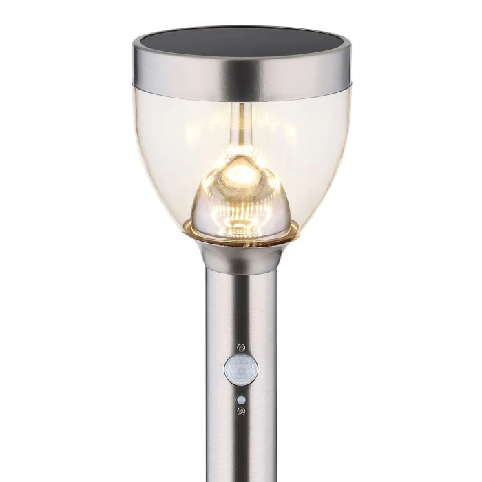 Globo Solar-Wegeleuchte LED Edelstahl, 20-flammig, Bewegungsmelder 7 Globo Solar-Wegeleuchte LED Edelstahl, 20-flammig, Bewegungsmelder – Bild 5