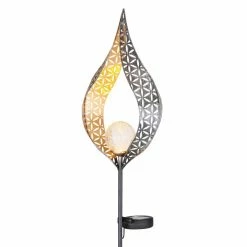 Globo Solarleuchte LED Silber, 1-flammig -Günstiges Solarleuchten Geschäft globo solarleuchte 334670s 4