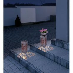 Globo Solarleuchte LED Silber, 1-flammig