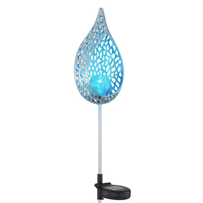 Globo Solarleuchte LED Silber, 1-flammig 7 Globo Solarleuchte LED Silber, 1-flammig – Bild 5