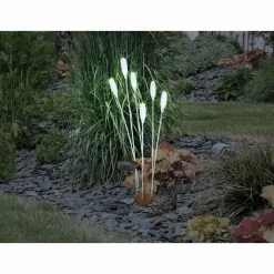 Globo Solarleuchte LED Grau, Rostfarben, 6-flammig