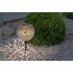 Globo Solarleuchte LED Silber, 1-flammig