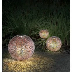 Globo Solarleuchte LED Silber, 1-flammig