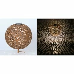 Globo Solarleuchte LED Rostfarben, 1-flammig -Günstiges Solarleuchten Geschäft globo solarleuchte 33627r 4