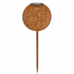 Globo Solarleuchte LED Rostfarben, 1-flammig