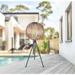 Globo Solarleuchte LED Schwarz, 1-flammig